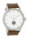 Oozoo Timepieces Watch Battery with Brown Leather Strap