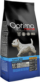 Optimanova Puppy Mini 2кг Суха Храна без Зърнени храни за Кученца от Малки Породи с Пилешко и Ориз