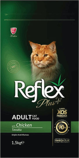Reflex Plus Adult Cat Food Dry Food Gluten-Free for Adult Cats with Chicken 1.5kg