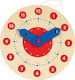 Goki Learning Clock Εκπαιδευτικό Παιχνίδι Εκμάθησης Ώρας από Ξύλο για 4+ Ετών