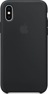 Apple Silicone Case Umschlag Rückseite Silikon Schwarz (iPhone X / Xs) MRW72ZM/A