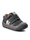 Tutim Anatomisch Lederne Kinderstiefeletten mit Klettverschluss Gray