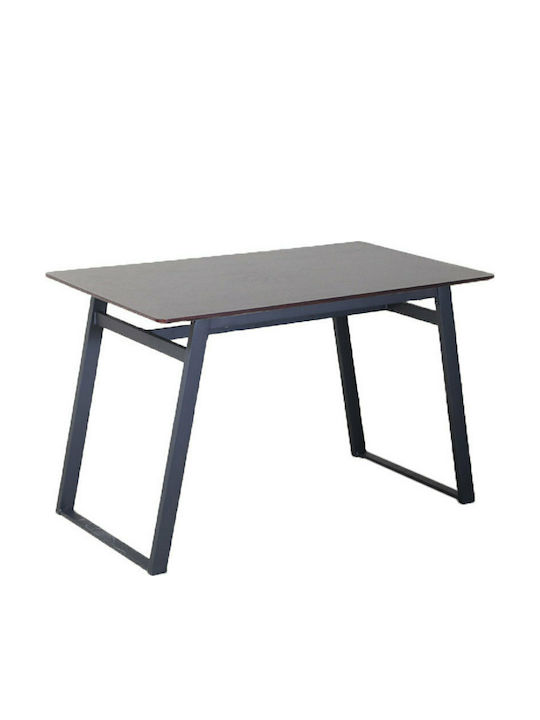 D01260 Table Kitchen Wooden with Metal Frame Wenge 120x70x75cm