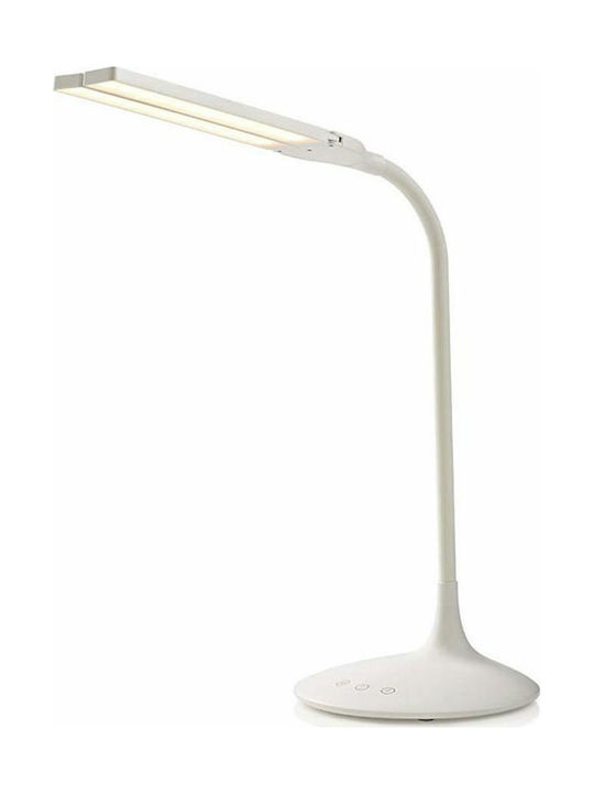 Nedis Wiederaufladbar LED Bürobeleuchtung mit flexiblem Arm 44x40x37cm in Weiß Farbe