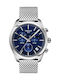 Tissot T-Classic PR 100 Chronograph Ανδρικό Ρολόι 41mm Χρονογράφος Μπαταρίας με Ασημί Μεταλλικό Μπρασελέ