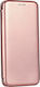 Forcell Forcell Buchen Sie Synthetisches Leder Rose Gold (Galaxy J6)