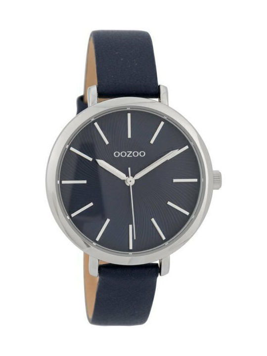 Oozoo Timepieces Limited Ceas de Damă cu Albastru Curea din Piele