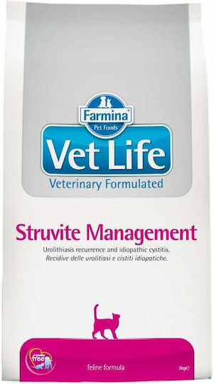 Farmina Vet Life Struvite Management Dry Food for Cats with Sensitive Urinary with Corn / Chicken 2kg