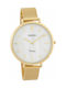 Oozoo Timepieces Vintage Watch with Gold Metal Bracelet