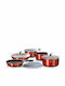 Berlinger Haus Metallic Line Cookware Set of Aluminum with Stone Coating Burgundy Collection 12pcs