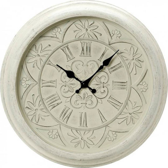 Espiel Antique Wall Clock Plastic Ecru Ø40cm