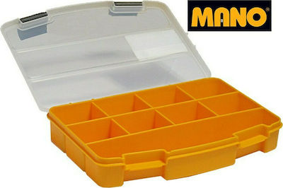 Mano Pro Werkzeugkoffer-Organisator 9 Positionen Orange 19x13x3cm