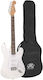 SX Guitars ED-1 White Chitară Electrică cu SSS Configurație Doze Albă cu Husă