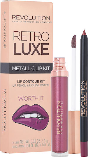Revolution Beauty Retro Luxe Make-up-Paletten und Sets für die Lippen Metallic Worth It 2 Stück