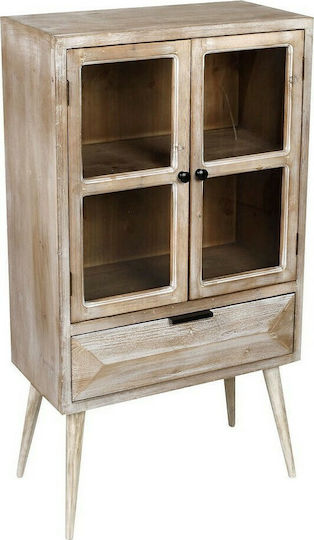 Sideboard made of Solid Wood Ecru 60x33x111.5cm Sideboard made of Solid Wood Ecru 60x33x111.5cm