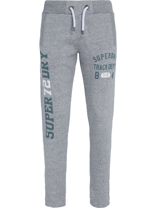 Superdry Παντελόνι Φόρμας χωρίς Λάστιχο Light Grey