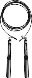 inSPORTline PVC / Wire Adjustable Jump Rope with Ball Bearings Black Jumpalu 3m