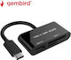 Gembird Card Reader USB 3.1 Type-C για SD