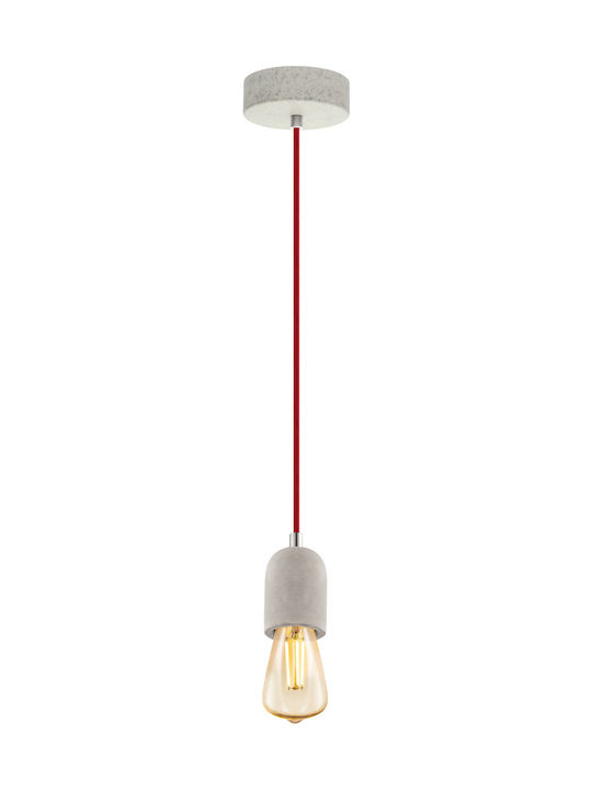 Eglo Yorth Pendant Light Suspension for Socket E27 Red