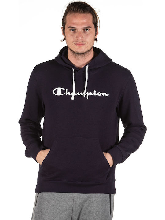 Champion Men's Sweatshirt with Hood & Pockets Navy