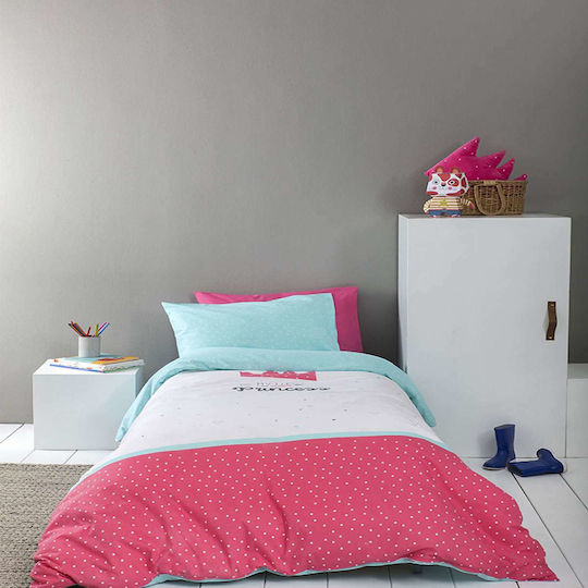 Nima Princess Conținut set Husă de pilotă pentru copii Single cu față de pernă Roz 160x240cm