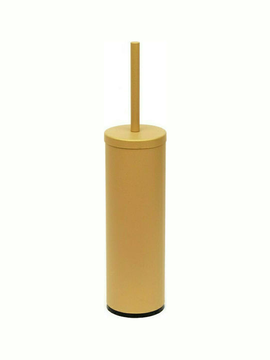 Pam & Co Gold Satine Metallic Toilet Brush Yellow