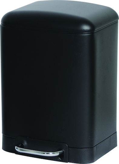 Estia Inox Perie pentru coșul de gunoi din baie Închidere lentă 6lt Black Matt