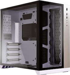 Lian Li PC-O11 Dynamic Gaming Midi Tower Κουτί Υπολογιστή με Πλαϊνό Παράθυρο Λευκό