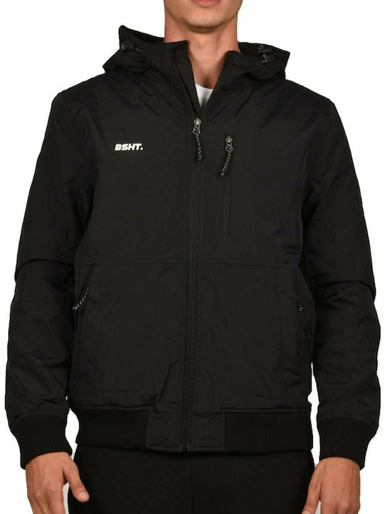 Basehit Men's Bomber Jacket Waterproof Black