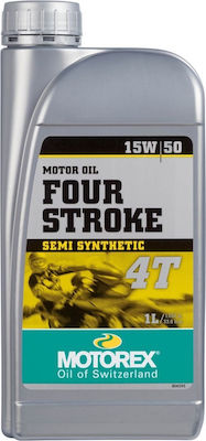 Motorex Four Stroke Semi-synthetic Motorcycle Oil for Four-Stroke Engines 15W-50 1lt