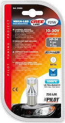 Lampa Λάμπα Αυτοκινήτου Mega-Led Hi-Power 54 White P21W-BA15S-1156 LED 6500K Ψυχρό Λευκό 10-30V 21W 1τμχ