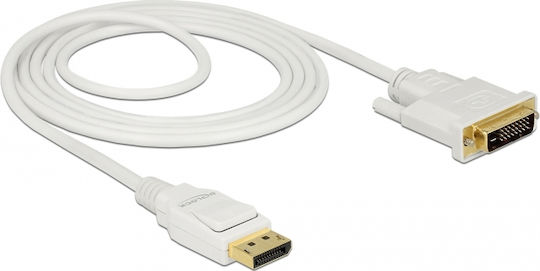 DeLock Cablu DVI-D Masculin - DisplayPort Masculin 2m Alb