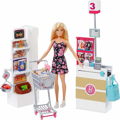 Barbie Supermarket Doll Set for 3++ Years