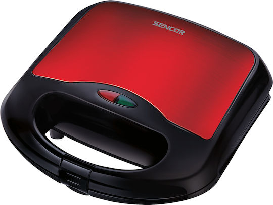 Sencor SSM4221RD Sandwich Maker with Removable Plates for for 2 Sandwiches Sandwiches 700W Red