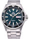 Orient Ανδρικό Ρολόι 42mm Αυτόματο με Ασημί Μεταλλικό Μπρασελέ