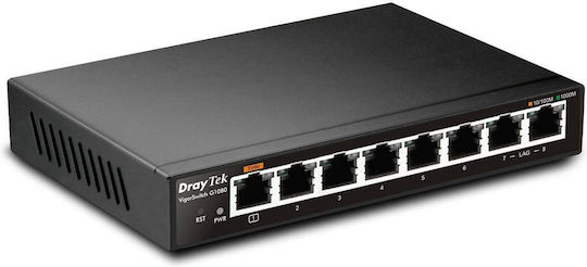 Draytek VigorSwitch G1080 Unmanaged L2 Switch with 8 Gigabit (1Gbps) Ethernet Ports