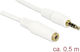 DeLock TRRS 3.5mm male - 3.5mm female Cable Whi...