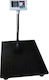 Crauss Electronic Platform Scale with Column with Weighing Capacity of 500kg and Division 200gr