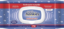 ΜΕΓΑ Wet Hankies Clean & Protect Antibacterial 72τμχ