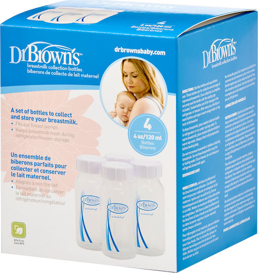 Dr. Brown's Breast Milk Storage Bottles & Cups 120ml 4pcs