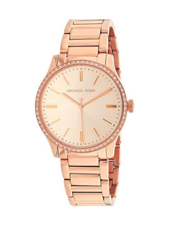 Michael Kors Bailey Watch with Pink Gold Metal Bracelet