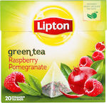 Lipton Πράσινο Τσάι Raspberry & Pomegranate 20 Φακελάκια