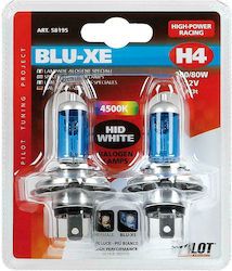 Lampa Becuri Mașini Xenon-Blue H4 Halogen 4500K Alb natural 12V 100W 2buc