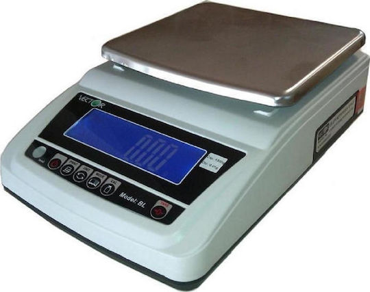 Vector BL Electronic Precision Commercial Scale with Weighing Capacity of 1.5kg and Division 0.01gr