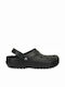 Crocs Classic Fuzz Lined Ανατομικά Σαμπό με Γούνα Μαύρα