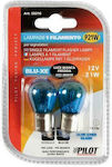 Lampa Λάμπες Αυτοκινήτου Blu-Xe Single Filament P21W-BA15S-1156 4500K Μπλε 12V 21W 2τμχ