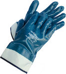 Nbr gloves with cuff Blue