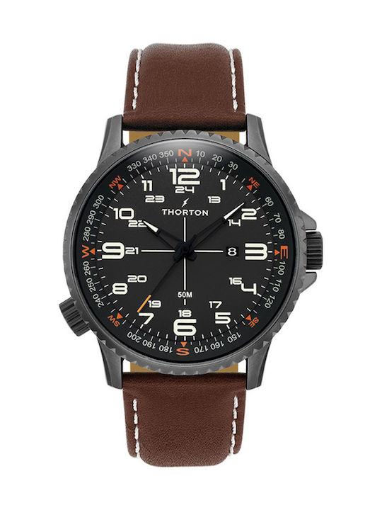 Thorton Odin Ανδρικό Ρολόι 47mm Μπαταρίας με Κα...