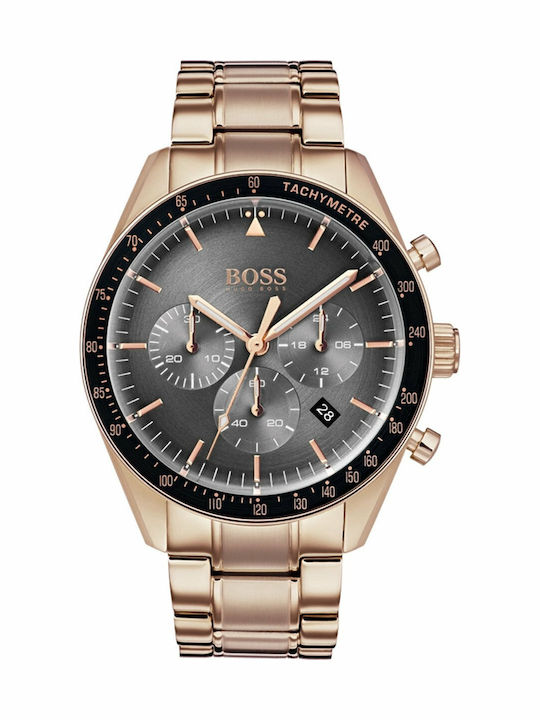 Boss Trophy Ανδρικό Ρολόι 44mm Χρονογράφος Μπατ...