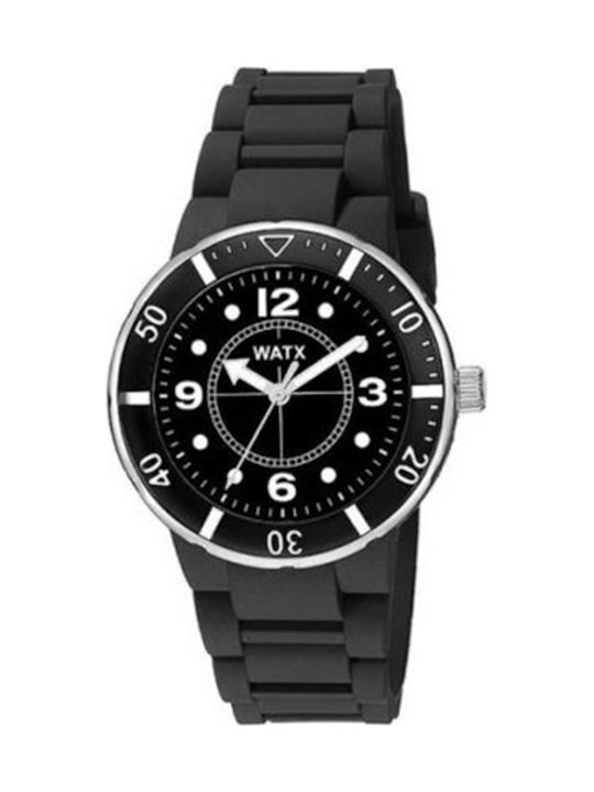 WATX & CO Uhr mit Schwarz Kautschukarmband RWA1601